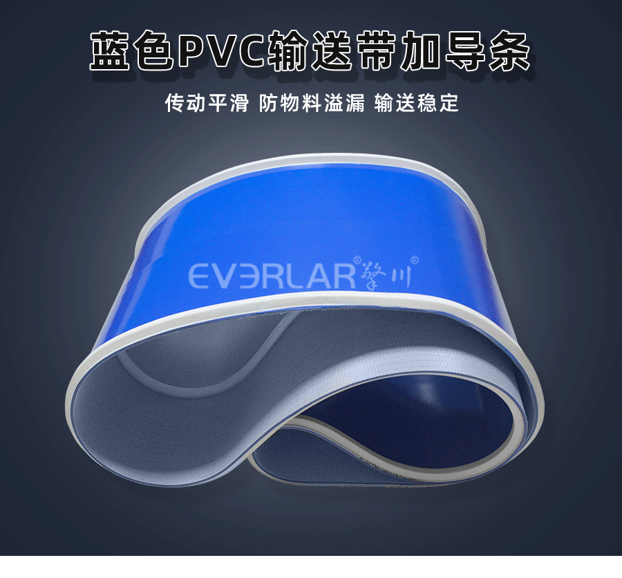 藍(lán)色PVC<a href='http://zgcinnotown.com.cn/shusongdai/' target='_blank'><u>輸送帶</u></a>加導(dǎo)條<a href='http://zgcinnotown.com.cn/shusongdai/' target='_blank'><u>輸送帶</u></a>詳情01