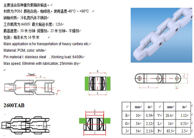 1700龍骨鏈輸送帶說明